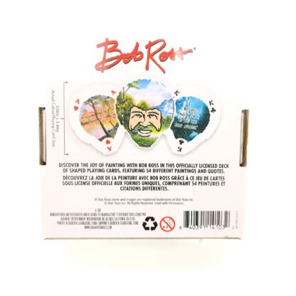 Bob Ross shaped playing cards