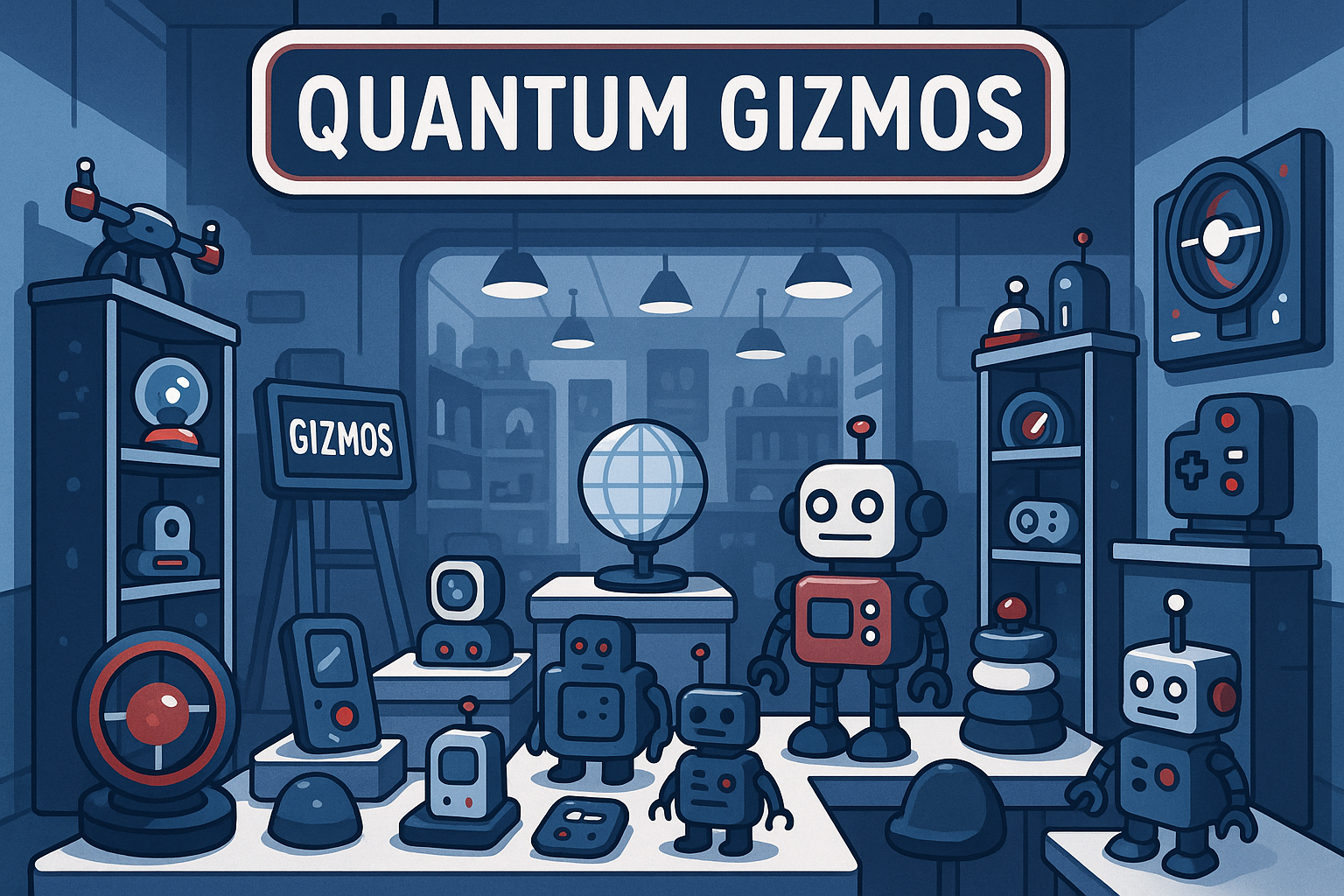 Quantum Gizmos Robot Sticker