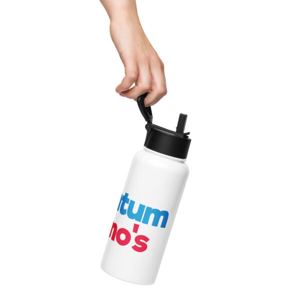 Stainless steel water bottle with a straw lid - Image 3