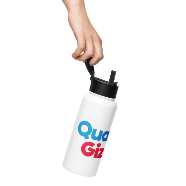 Stainless steel water bottle with a straw lid - Image 4